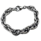 Double anchor bracelet made of stainless steel with a length of 21 cm