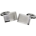 Cufflinks made of stainless steel, matted, 19x11mm