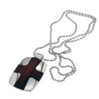 Material mix pendant: stainless steel and wood 373