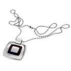 Material mix pendant: stainless steel and wood square