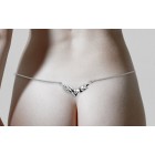 Back Belly Chain made of 925 sterling silver, delicate with a heart
