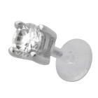 Bioplast push-in labret with zirconia 4mm 1.2x6mm / 1.2x8mm / 1.2x10mm length