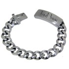 Heavy men's bracelet 22cm long made of stainless steel with individual engraving
