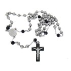 Rosary necklace in stainless steel