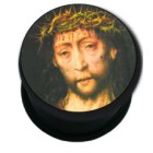 Plastic picture plug, motif JESUS WITH CROWN OF THORNS