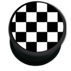 Plastic picture plug, CHESSBOARD motif