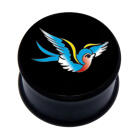 Plastic picture plug, SCHWALBE motif