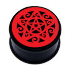 Plastic picture plug, TATTOO STAR motif
