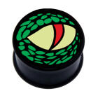 Plastic picture plug, CROCODILE EYE motif