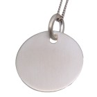 Round pendant in sterling silver, diameter 18mm
