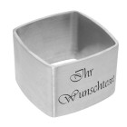 Napkin ring in a set of 4 - square - with individual engraving