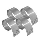 Set of 4 napkin rings - Wave - with individual engraving