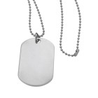 Dog tag, pendant made of stainless steel, 41x27mm