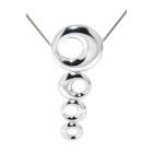 Stylish 925 sterling silver pendant in retro style