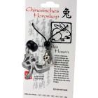 Chinese horoscope sign Rabbit, pewter, cord & card