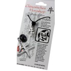 Chinese horoscope sign Ox, pewter, cord &amp; card