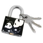 Love lock black made of aluminum 50mm with your individual engraving