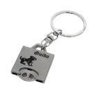 Key fob with a shopping cart chip and your desired engraving