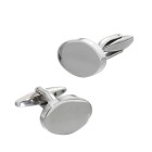 Cufflinks made of stainless steel, mirror polished, 18x13mm