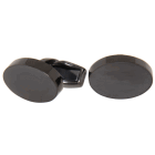 Cufflinks made of stainless steel, mirror or black, 18x13mm