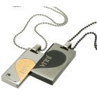 Partner pendant HEART TO HEART made of coated stainless steel with individual engraving