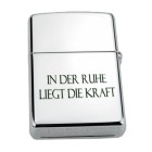 Zippo storm lighter polished chrome with individual engraving