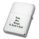 Zippo storm lighter chrome matt with individual engraving