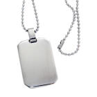 Dog tag made of stainless steel with rounded corners, 34x22mm, mirror finish