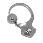 BCR with design in surgical steel 1.6x10mm PFBC17