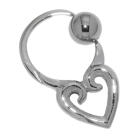 BCR with design in surgical steel 1.6x10mm PFBC21