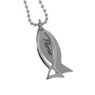 Temporary pendant - Christian fish - made of stainless steel with individual engraving