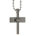 Stainless steel chain pendant with an optically assembled cross