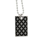 Stainless steel pendant with arabesque motif on the front