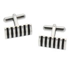 Stainless Steel Cufflinks - Stripes