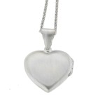 Heart shaped locket heart made of 925 sterling silver, 25x25mm