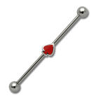 Industrial barbell made of surgical steel with a deck of hearts