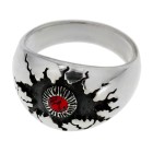 925 sterling silver ring with motif, eye in chaos