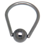 Tear Drop clamp ball ring BCR, made of surgical steel - teardrop