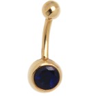 Minimalist 18k gold belly button piercing