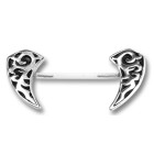 Nipple piercing made of PMFK with silver motif Celtic wings