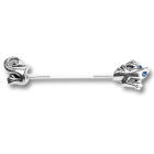 Nipple piercing made of PMFK with salamander motif