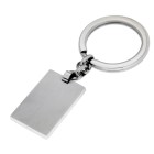 Key fob made of stainless steel, 20x30mm, brushed