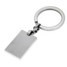 Key fob made of stainless steel, 20x30mm, brushed