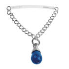 Nipple piercing made of PMFK with crystal motif