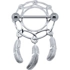 Brustwarzenpiercing aus 925 Sterling Silber TRAUMFÄNGER