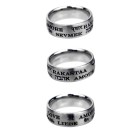 Stainless steel ring 7mm wide with engraving LOVE in different languages