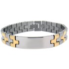 Bracelet Steel, bicolor steel and PVD gold