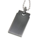 Stainless steel pendant, dog tag, 35mm