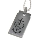 Pendant identification tag made of matted stainless steel with individual engraving - it couldn't be more beautiful