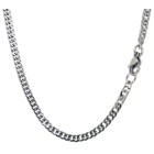 Flat curb chain made of stainless steel in several lengths